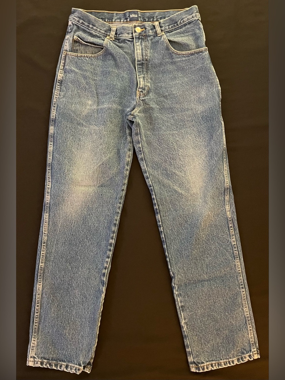 Basic Editions Mens Jeans 34x32 Blue Denim Regular Straight Leg 100% Cotton Vtg